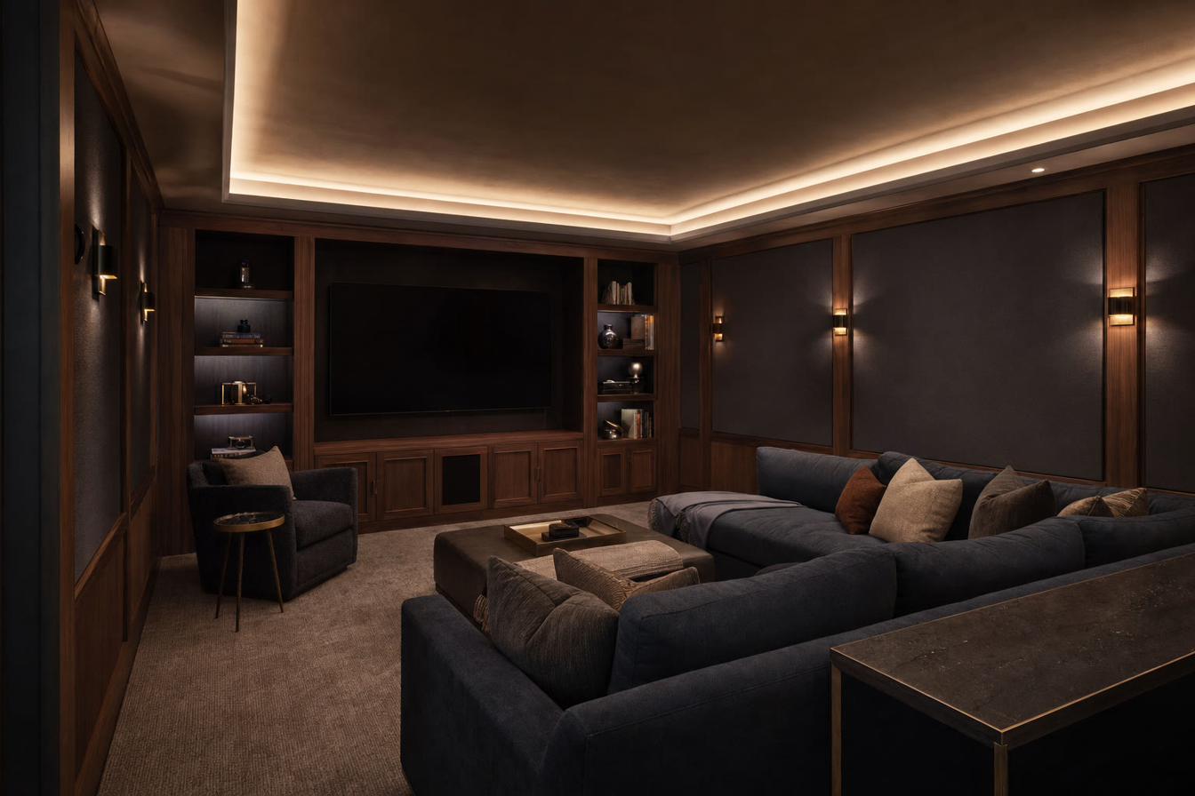 Home Theater / Tech Integration project in Rhode Island — view 1