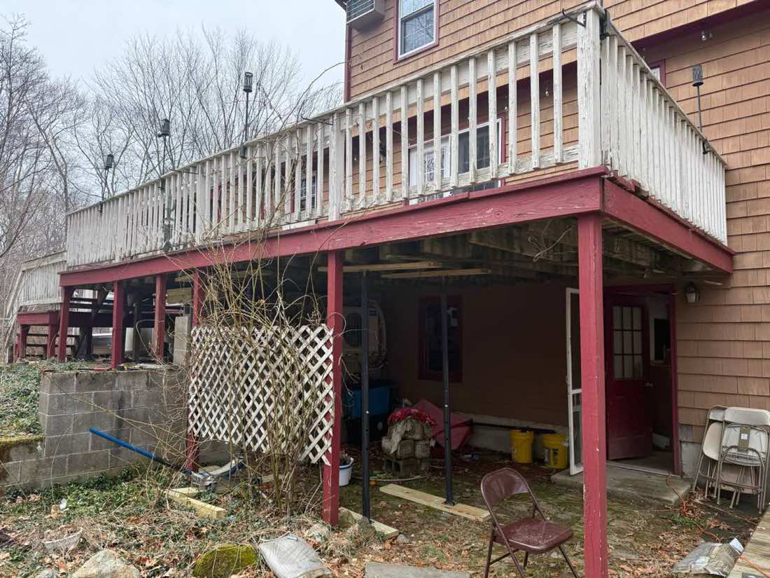 Failed structure and debris cleared