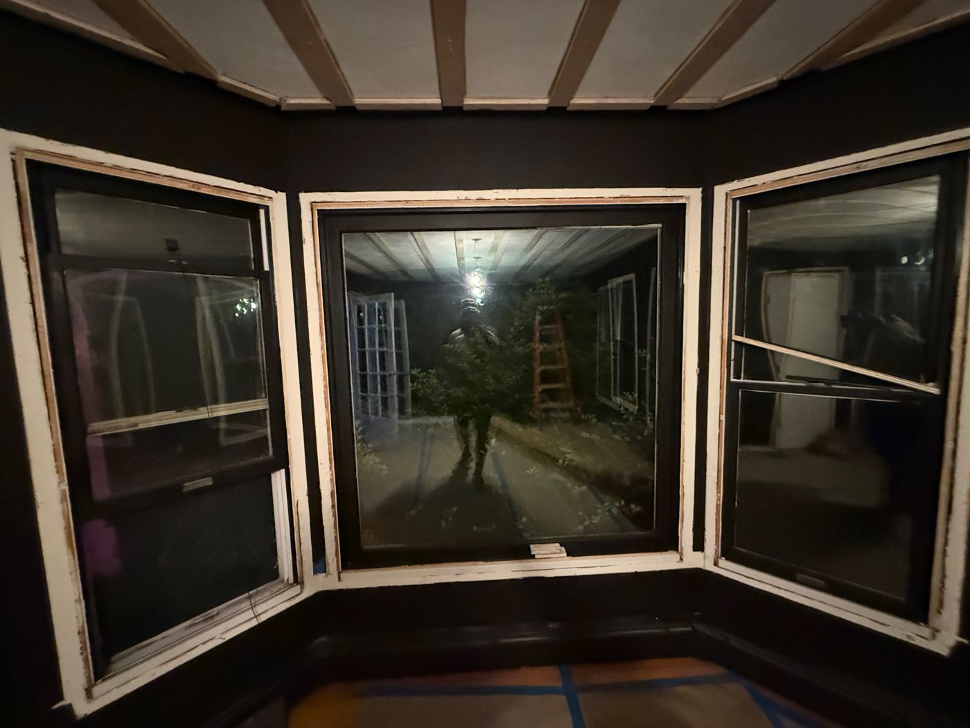 Unfinished basement before the studio build