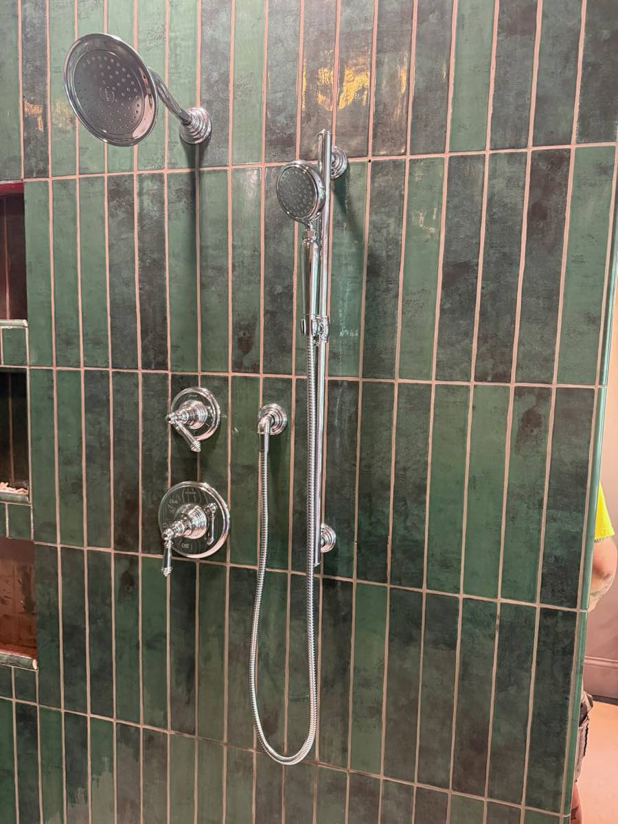 Shower rebuild in progress