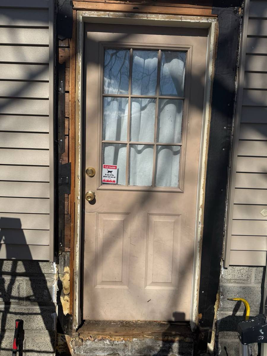 Tammy’s door before replacement