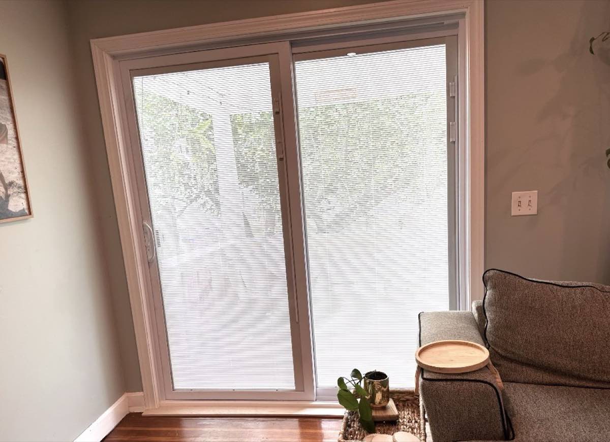 New porch slider, interior