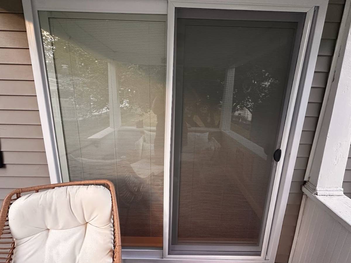 New porch slider, exterior